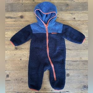 Old Navy Sherpa hooded romper fleece jumpsuit